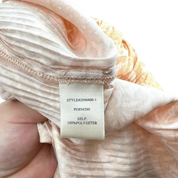 Current Air Los Angeles The Wyland Dress Smocked Mini Orange Floral Size Small - Picture 14 of 15